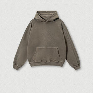 Sudadera con capucha de lavado ácido de alta calidad con logotipo personalizado 100 algodón en blanco de gran tamaño para hombre Sudadera con capucha lisa de lavado ácido sudaderas con capucha para hombre - Product Image 6