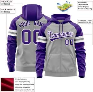 Sudaderas con cremallera personalizadas con logotipo de empresa o equipo Tela de mezcla de algodón para uso diario o entrenamiento Producción OEM - Product Image 3