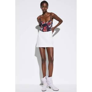 Falda Elegante de Cintura Imperio para Mujer, Tejida y de Punto, con Volantes y Estampados, Estilo Casual a Formal, Talla XS para el Trabajo - Product Image 1