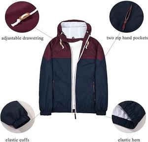 Men's Custom Design Waterproof Windbreaker Jacket Wholesale Canvas <b>Outdoor</b> <b>Hiking</b> Woven Zipper <b>Clothing</b> - Product Image 3