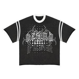 Ensemble de deux pièces en coton sérigraphié à des prix abordables T-shirts et shorts en molleton Survêtements pour hommes Vente en gros - Product Image 1