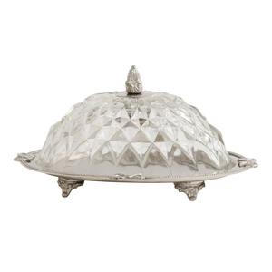 Fabricant en gros de présentoir à gâteaux en bois naturel et verre, design régence orné, fait à la main, avec couvercle en verre, plateau de service pour desserts en bois - Product Image 3