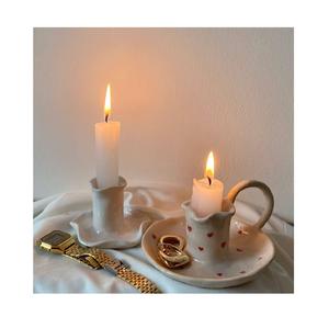 Bougeoir fait main en céramique de qualité supérieure pour Noël et Pâques Centre de table de décoration écologique avec un design moderne rustique - Product Image 3