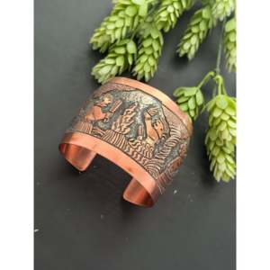 Elaine Becenti Fashion Cuff <b>Bracelet</b> <b>Copper</b> Story Teller - Product Image 3