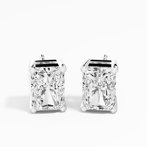 Pendientes de Botón Solitario de Moissanita con Corte Radiante de 1.47 Ct para Mujer, Chapados en Rodio, Plata 925, Marca VABS DIAMOND, Regalo Cristiano para Fiesta - Product Image 3