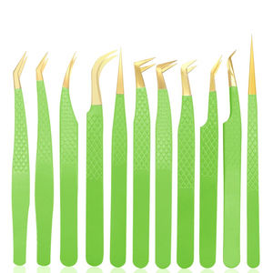 High Quality Stainless Steel <b>Precision</b> <b>Tools</b> with Custom Logo Pointed Eyelash Tweezers for Volume Lash Extensions - Product Image 1