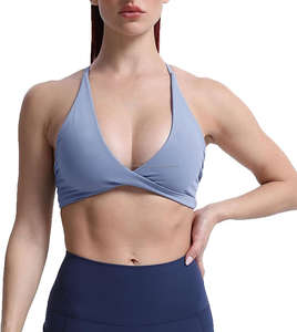 Sujetador deportivo para mujer de talla grande, Top corto de Yoga, sujetador para correr sin espalda con copas extraíbles huecas, diseño transpirable - Product Image 3