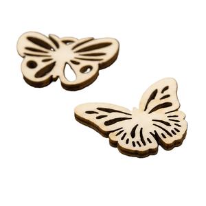 MDF Butterfly Hanging Ornament Set Of 2 <b>Laser</b> <b>Cut</b> Small Rustic Handmade Decor - Product Image 5
