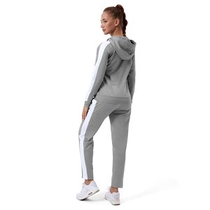 Vêtements d'entraînement deux pièces 100% coton pour femmes Survêtement décontracté uni à logo surdimensionné Respirant et pour la saison d'hiver 2025 - Product Image 3