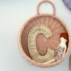 Eco-friendly rattan <b>hanging</b> <b>baskets</b> colorful <b>small</b> wicker storage <b>basket</b> for kids room decorations - Product Image 5