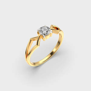 Joyería de Oro Amarillo de 18K con Solitario Brillante, Recuerdo Elegante para Mujer, Regalo de Aniversario de Oro Sólido para Ella - Product Image 5
