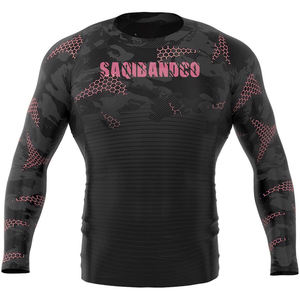 เสื้อรัดกล้ามเนื้อแขนยาวสำหรับผู้ชาย สำหรับฝึกซ้อมยิวยิตสู, MMA โนกิ, บีเจเจรัดรูป  ชั้นในสำหรับการต่อสู้ - Product Image 5