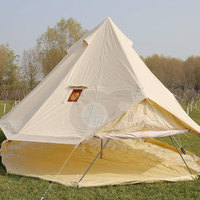 Tente de camping aux conditions météorologiques les plus difficiles Tente en toile imperméable 100% coton pour le camping et la randonnée