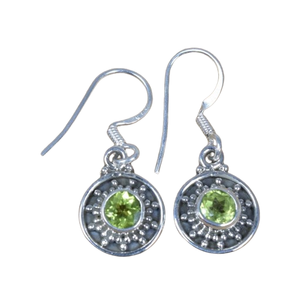 Pendientes de piedras preciosas de peridoto para niñas, moda Simple 925, pendientes de plata de ley sólida para mujeres y niñas, pendientes, joyería de plata - Product Image 1