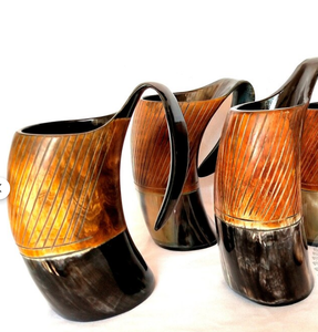 Tasse à bière en corne de buffle Cadeau de Noël Tasses à boire Viking, Cadeau d'anniversaire, Cadeaux de mari, Cadeau de couples, Cadeaux de Noël - Product Image 1