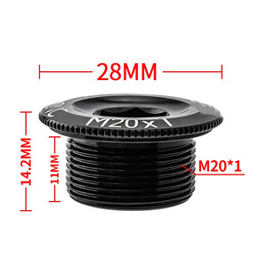 クランクカバースクリューキャップM20MTBクランクセットクランクカバーアルミニウム<span class=keywords><strong>BMX</strong></span>ロードバイクフィッティング10色 - Product Image 5