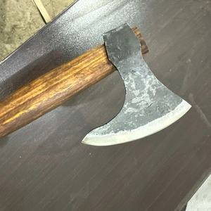 Jexmoo Custom 19.5" Stainless Steel Splitting <b>Axe</b> Tomahawks Rosewood <b>Handle</b> Leather Sheath Outdoor Gift Dad Handmade Industrial - Product Image 4