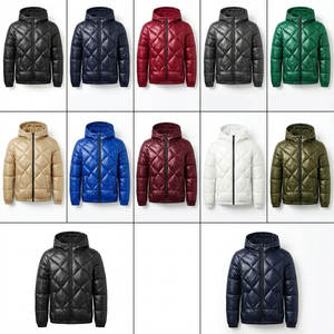 Chaqueta Acolchada Extra Grande Brillante para Hombre, Chaqueta de Invierno con Capucha y Múltiples Bolsillos, Cortavientos, Estilo Urbano, OEM/ODM - Product Image 6