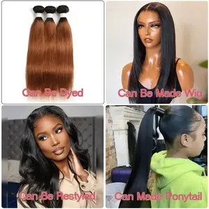 ผมแท้บราซิลแบบตรง Remy คุณภาพพรีเมียม แบบมัดหางม้า - Product Image 5