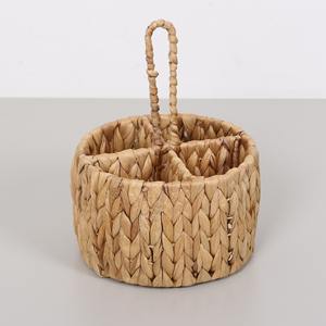 Handcrafted flatware holder <b>containers</b> <b>water</b> hyacinth cutlery holders utensil storage basket - Product Image 4