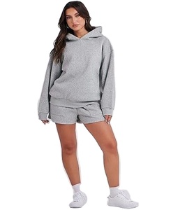 Comfortable <b>Workout</b> Piece Woman Short Sets New Arrival Best Latest Fashion Casual Wear Women <b>Hoodie</b> & Shorts Set - Product Image 2