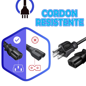 Cable de Alimentación Trifásico con Conductor de Cobre y Aislamiento de PVC para Monitor de PC - Product Image 2