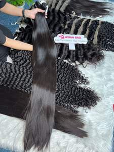 Extensión de cabello humano virgen, cabello vietnamita sin procesar, pelo sedoso liso de hueso súper Doble - Product Image 5