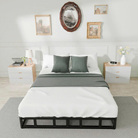 Base de Cama Minimalista con Estructura de Acero y Acabado con Recubrimiento en Polvo |   Fabricante OEM y ODM para Dormitorios y Apartamentos con Servicios