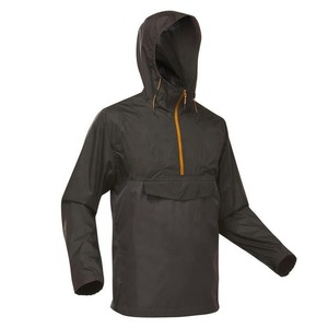 Veste coupe-vent en toile enduite personnalisée pour homme, poches, vente en gros, design à capuche avec fermeture éclair latérale, automne - Product Image 1