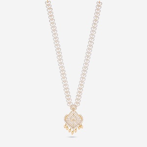 Collar de Cadena de Acero Inoxidable con Baño de Oro y Diseño Geométrico de Corazón Cristiano, Moderno, para Boda - 192274 - Product Image 1