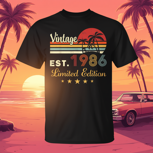 Maglietta vintage per il 40° compleanno, 1986, maglietta promozionale decorativa da 40 anni - Product Image 3