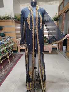 Đầm Dạ Hội Tay Dài Lưới Đính Cườm Cổ Chữ V Thiết Kế Đá Bạc ĐẦM DỰ TIỆC Thủ Công Nặng Đính Kim Sa Giá Tốt - Product Image 4