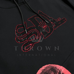 Sudadera con Capucha Extra Grande para Hombre, de Invierno, 100% Algodón, con Bordado, Lavado a la Piedra, Estilo Desgastado, Servicio OEM Personalizado Premium - Product Image 6