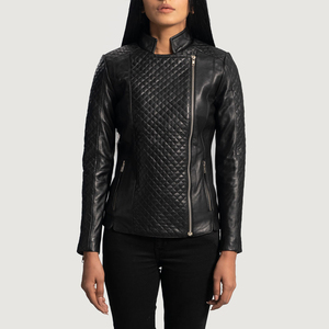 Fermeture éclair hiver top qualité tenue tricoté femmes élégant à la mode fausse fourrure à manches longues veste en cuir traitement respirant - Product Image 4