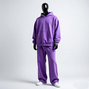 Precio de fábrica personalizado hombres trajes de gran tamaño al por mayor 100% algodón chándal ropa deportiva gimnasios chándal conjunto chándal - Product Image 3