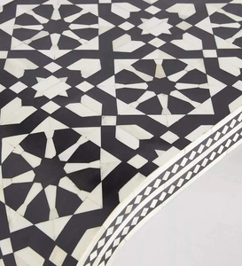 Consola con incrustaciones de hueso MDF bellamente elaborada, diseño tradicional para decoración del hogar de dormitorio de lujo - Product Image 2