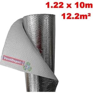 Aislamiento Térmico de Burbujas, MXBLG-003, 1.22x10m, 3mm, -51 a 82C, Metalizado 0.1mm, Micro Celdas 3mm, Metalizado 0.1mm, Burbujas - Product Image 2