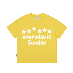 100% algodón Y2K Streetwear mujer Unisex Boxy camiseta de talla grande estampado y bordado Cutomization hecho en Vietnam - Product Image 4