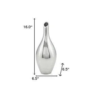 แจกันโลหะสำหรับโชว์ดอกไม้งานแฮนด์เมดแจกันดอกไม้ทำมือแจกันตกแต่งกระถางต้นไม้ขนาดใหญ่สไตล์วินเทจ - Product Image 4