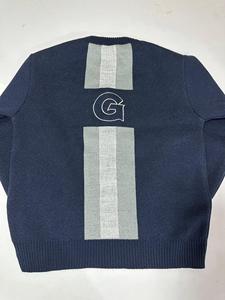 Pull en tricot de coton personnalisé pour hommes OEM Fabricant de pulls en tricot Pull en tricot à manches longues à col rond pour hommes - Product Image 4