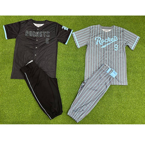 Service OEM Ensembles d'uniformes de baseball personnalisés Respirant Durable Séchage rapide évacuation de l'humidité 100% Polyester Clubs pour adultes Vêtements d'entraînement - Product Image 4