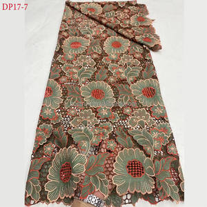 DP17 2024 ultimo ricamo Laser en coton <span class=keywords><strong>molto</strong></span> morbido pizzo français tulle dentelle tissu pour robe de soirée de mariage - Product Image 3