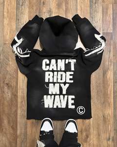 Ropa de tendencia para hombre, ropa de calle de alta calidad, sudaderas con capucha de peso pesado de 500gsm, sudaderas con capucha personalizadas con hombros caídos - Product Image 3