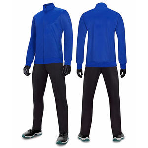 ชุดกีฬาผู้ชาย ชุดแจ็คเก็ตและกางเกงแห้งเร็ว แขนยาว คุณภาพสูง โพลีเอสเตอร์ สำหรับออกกำลังกาย วิ่ง ฟุตบอล ฝึกซ้อม ชุดกีฬา - Product Image 3