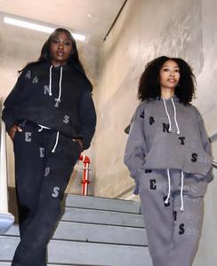 Sweat-shirts et pantalons pour hommes vintage de haute qualité 100% coton délavé à l'acide, brodés, imprimés thermiques d'automne - Product Image 2