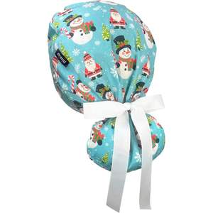 Gorro de cola de caballo con impresión personalizada a granel, ajustable, elástico, antimicrobiano, higienista, clínica, uniforme, lavable, duradero - Product Image 6