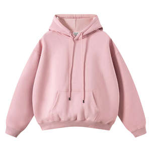 Sudadera con Capucha de Invierno, Gruesa, con Hombros Caídos, de Felpa, Color Sólido, para Hombre, Lisa, con Logotipo Personalizado, Corte Regular, 100% Algodón - Product Image 2