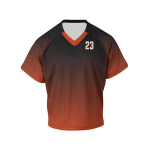 T-shirt de sport pour homme de haute qualité, col en V, dégradé de couleurs, manches courtes, séchage rapide, jersey en polyester, numéro 23 sur le devant - Product Image 1
