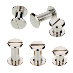 Rivets M5_4,5,6,8,10,12 argentés, vis de reliure Chicago pour réparation DIY, artisanat du cuir, ceintures, sacs, chaussures, bourses, reliure de livres - Product Image 1