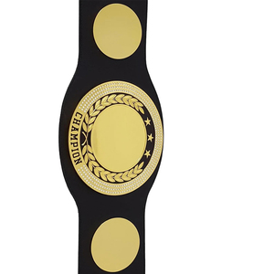 Ceinture de champion personnalisée en PU noir, durable, pour la lutte, le MMA, les arts martiaux, équipement d'entraînement unisexe, ceinture poids lourd - Product Image 3